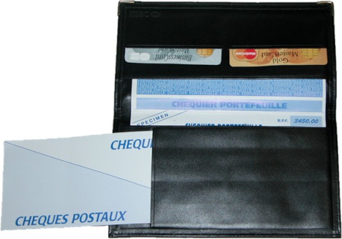 Porte chéquier -  portefeuille + 2 cartes - MDS