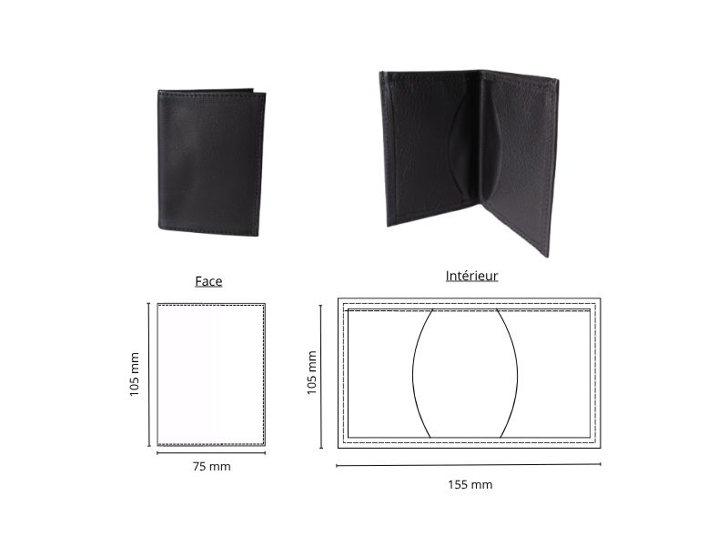  Porte 2 cartes rembordé + facturette