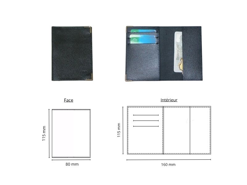  Porte 3 cartes + rabat simple