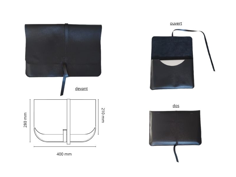  Housse d'ordinateur 15 pouces horizontal avec lien de fermeture