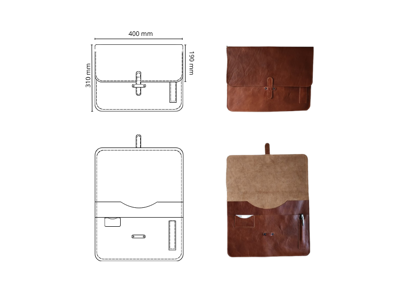  Housse d'ordinateur 15 pouces fermeture passant