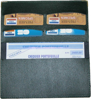 Porte chéquier - portefeuille + 4 cartes - MDS